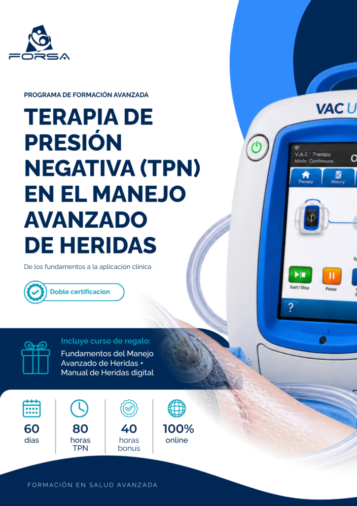 Terapia de presión negativa (TPN) + Fundamentos del Manejo Avanzado de Heridas